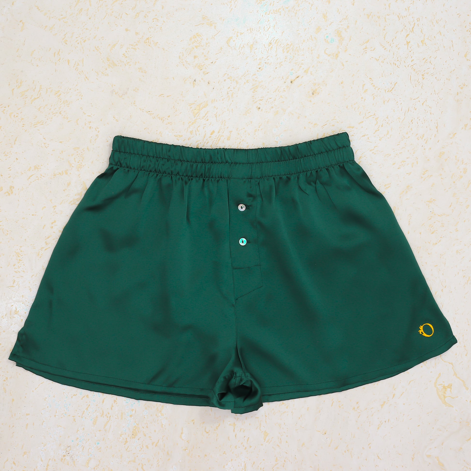PAVONINI's in Emerald Green Silk-Unisex Boxershorts-The PAVONINI