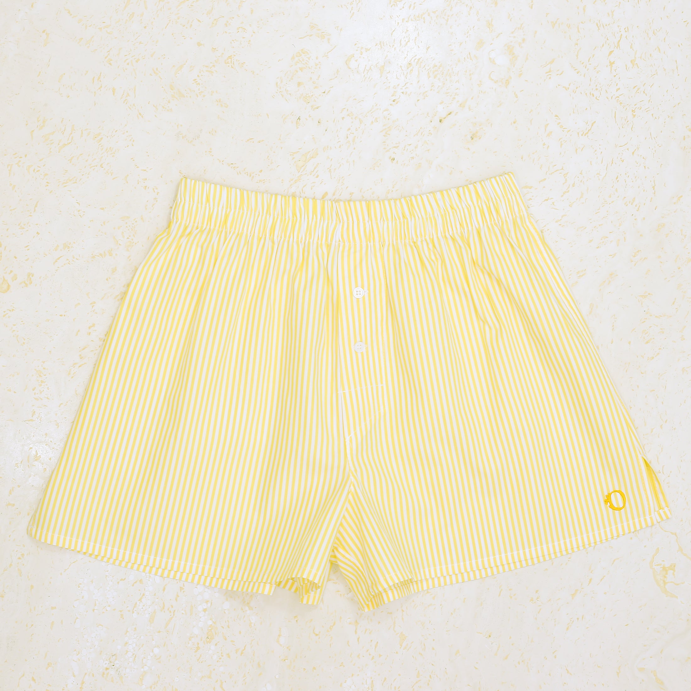 Striped Yellow Unisex Boxershorts in 100% Organic Cotton | The PAVONINI ...